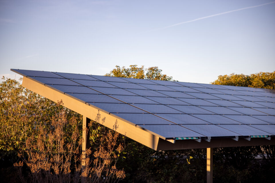 Solar panel canopy